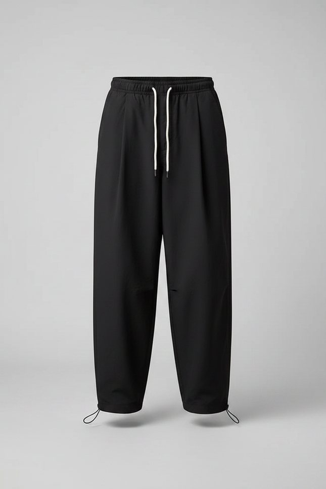 Pantalon Parachute Homme Noir Resserré Aux Chevilles Nylon - Polyester - vue 3