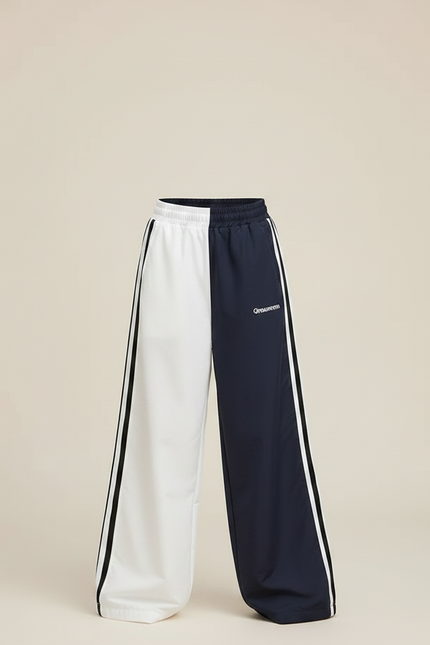 Pantalon Parachute Bicolore Rayures Ample Décontracté Enfant - Multicolore Polyester - vue 3