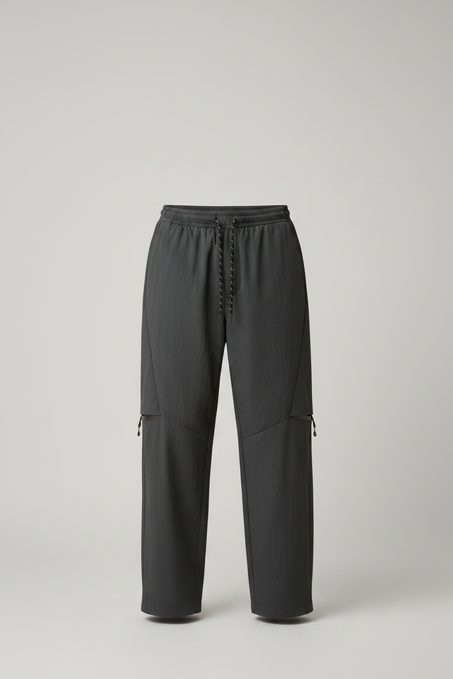 Pantalon Parachute Gris Cargo Ample Zippé Homme - Polyester - vue 3