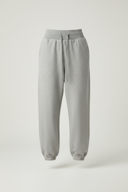 Pantalon Parachute Gris Ample Drapé Décontracté Molleton - vue 3
