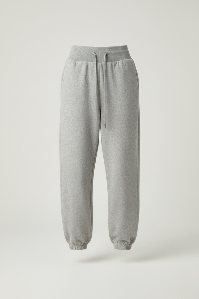 Pantalon Parachute Gris Ample Drapé Décontracté Molleton - vue 3