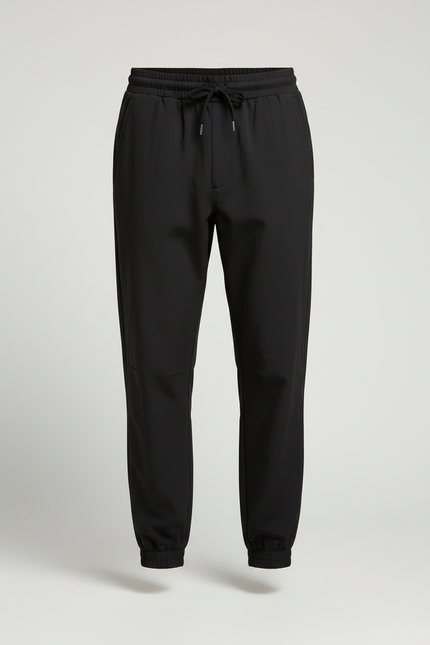 Pantalon Parachute Noir Homme Fluide Décontracté Sport - Polyester - vue 3
