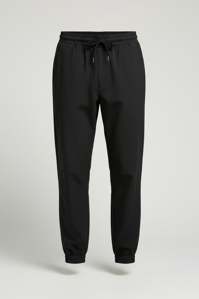 Pantalon Parachute Noir Homme Fluide Décontracté Sport - Polyester - vue 3