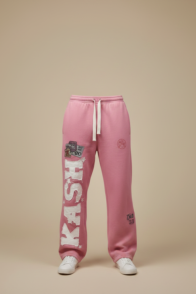 Pantalon Parachute Rose Molleton Imprimé Ample Homme - vue 3