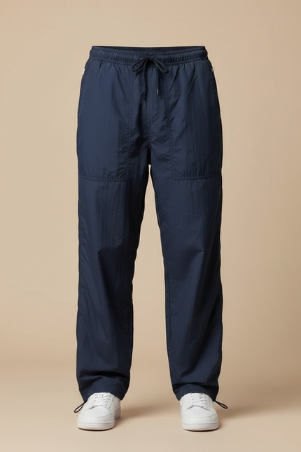 Pantalon Parachute Bleu Marine Ample Décontracté Homme - Polyester - vue 3