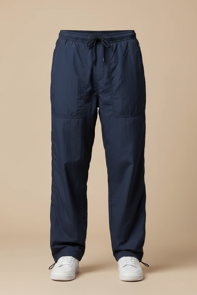 Pantalon Parachute Bleu Marine Ample Décontracté Homme - Polyester - vue 3