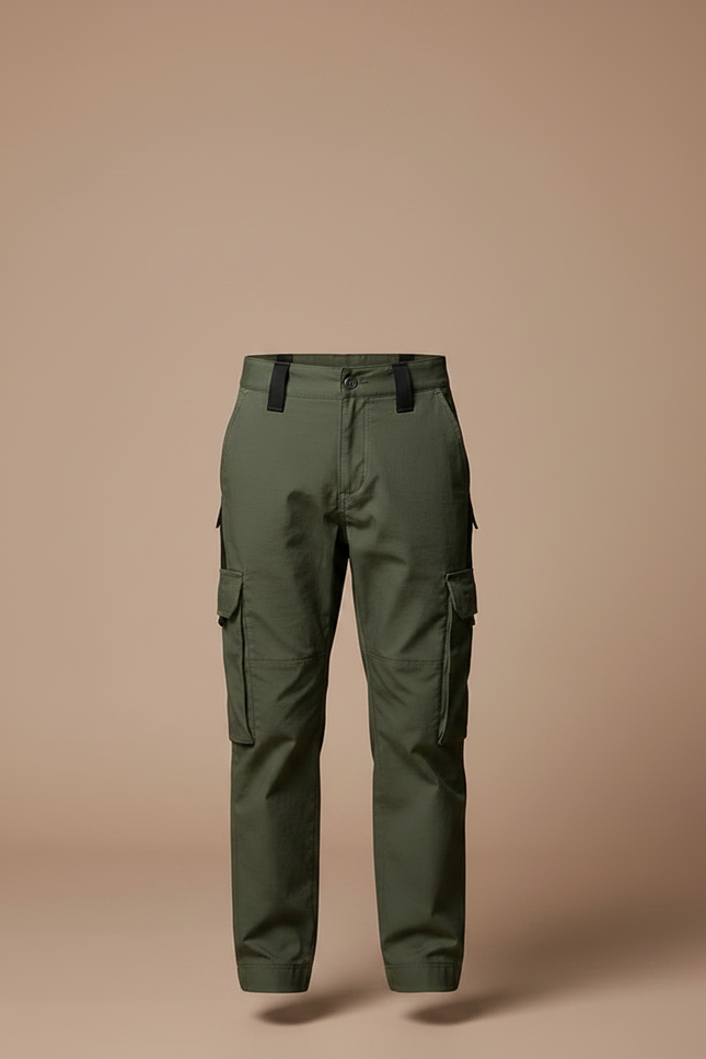 Pantalon Parachute Kaki Cargo Enfant Décontracté - Toile - vue 3