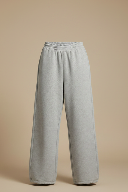 Pantalon Parachute Gris Ample Décontracté Confortable Femme - Molleton - vue 3