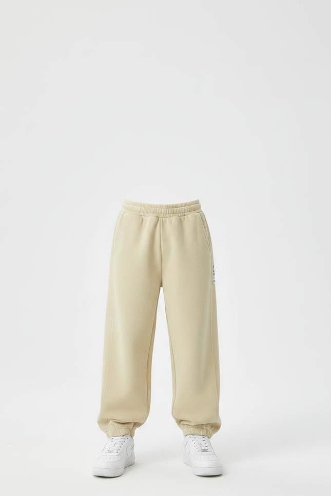 Pantalon Parachute Beige Ample Sport Décontracté Enfant - Molleton - vue 3
