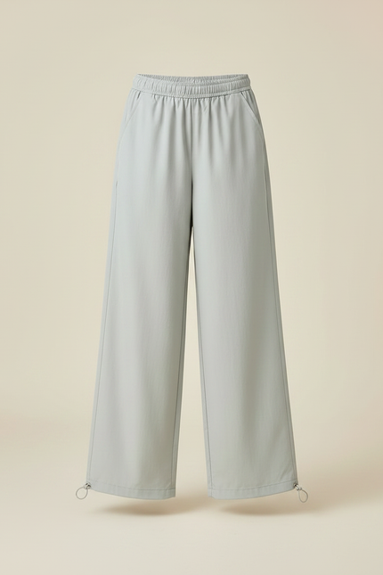 Pantalon Parachute Gris Ample Décontracté Fille - Polyester - vue 3
