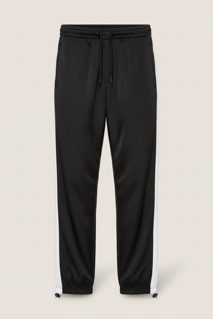 Pantalon Parachute Fille Noir Resserré Aux Chevilles Nylon - Polyester - vue 3