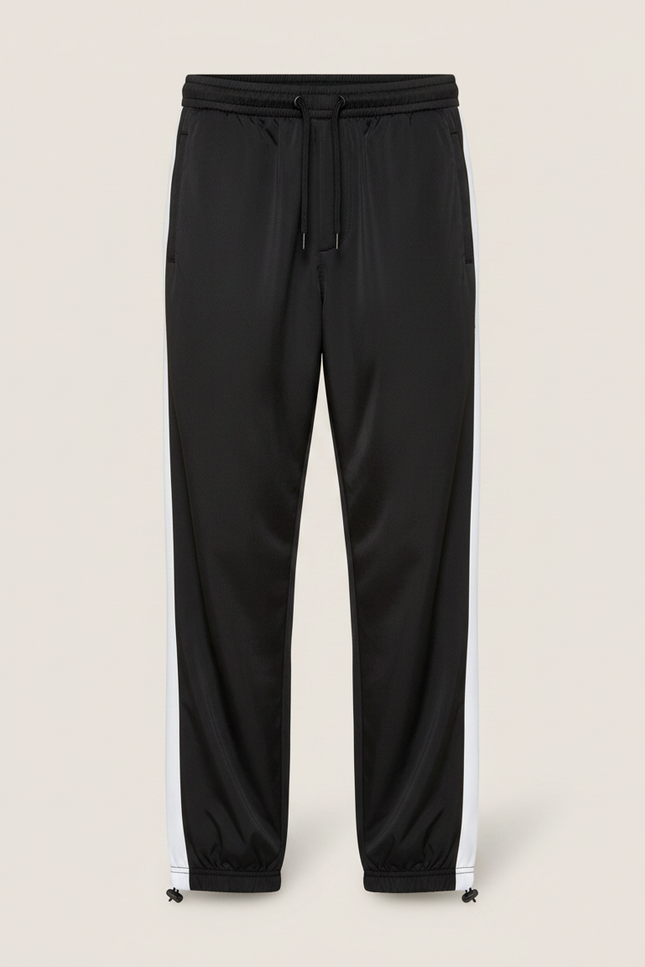 Pantalon Parachute Fille Noir Resserré Aux Chevilles Nylon - Polyester - vue 3