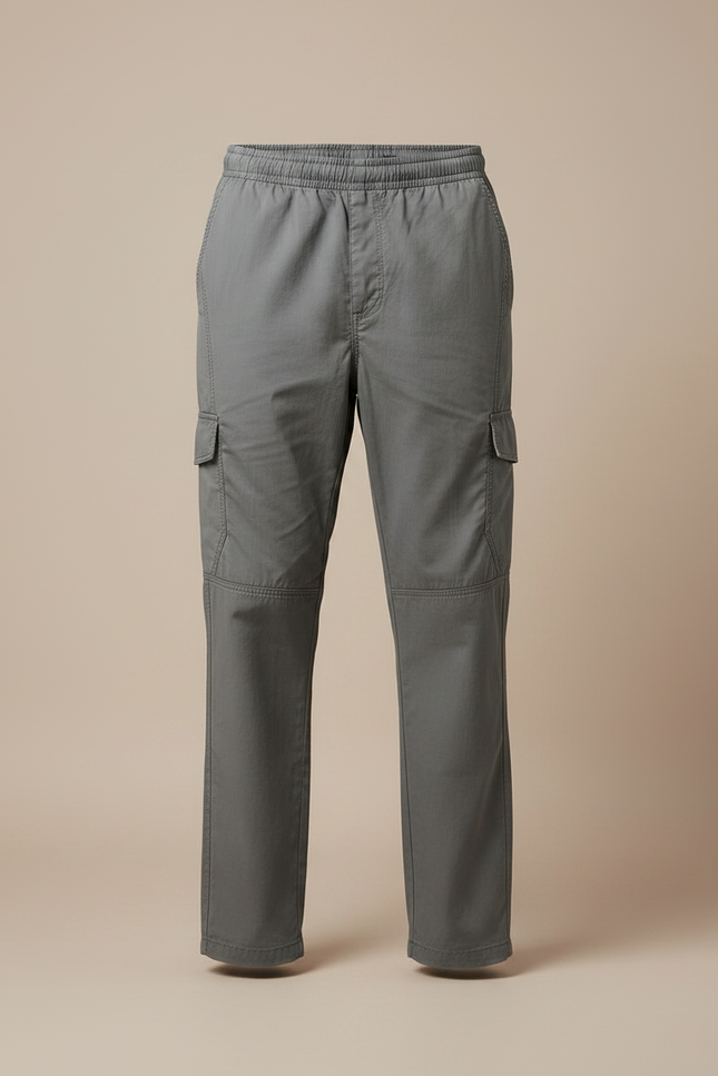 Pantalon Parachute Gris Ample Cargo Coton Homme - vue 3