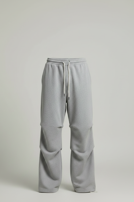 Pantalon Parachute Gris Ample Drapé Décontracté Homme - Molleton - vue 3