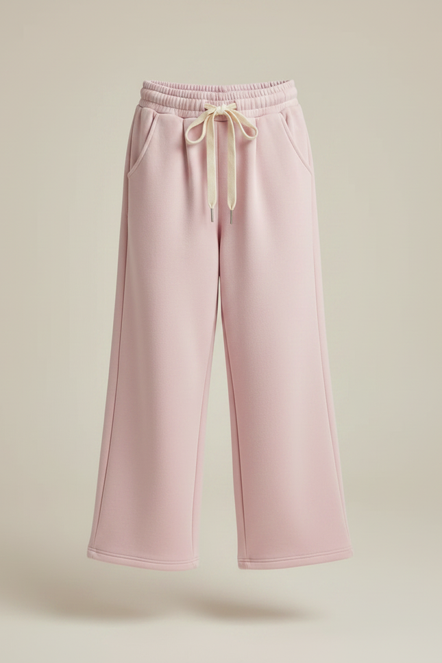 Pantalon Parachute Rose Ample Molletonné Doux Enfant - vue 3