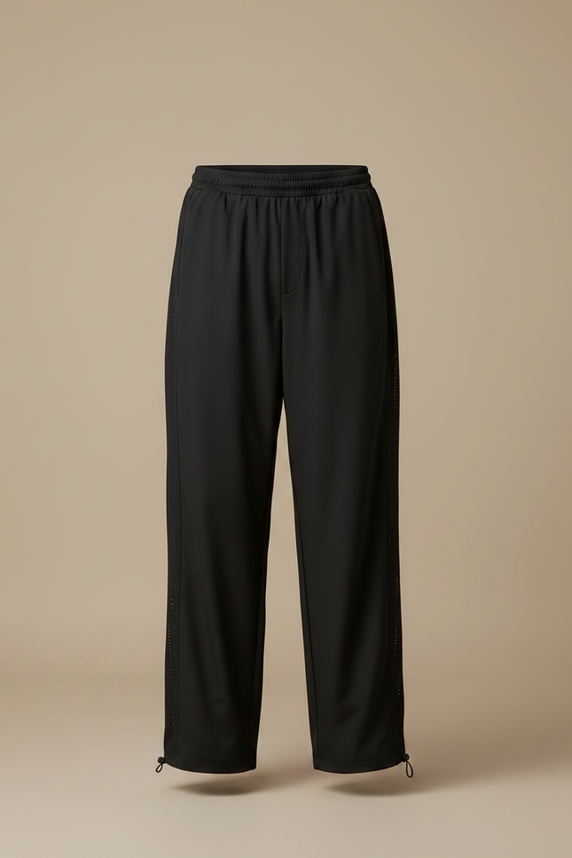 Pantalon Parachute Noir Ample Décontracté Homme Maille - Polyester - vue 3