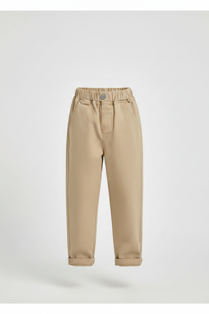Pantalon Parachute Kaki Cargo Ample Enfant Coton - vue 3