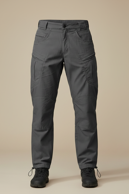 Pantalon Parachute Gris Tactique Multi-Poches Homme - Polyester - vue 3