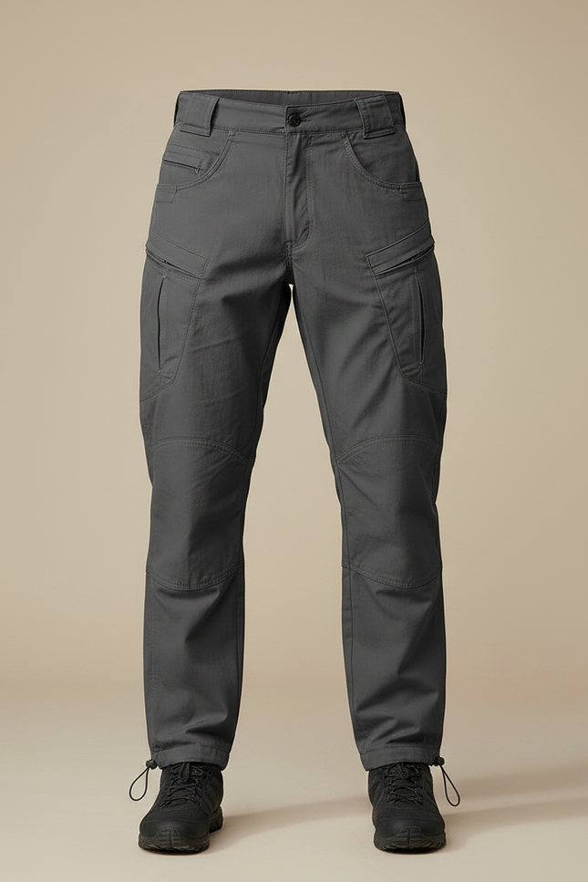 Pantalon Parachute Gris Tactique Multi-Poches Homme - Polyester - vue 3
