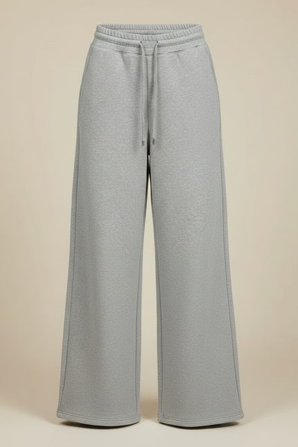 Pantalon Parachute Gris Ample Molletonné Décontracté Confortable - vue 3