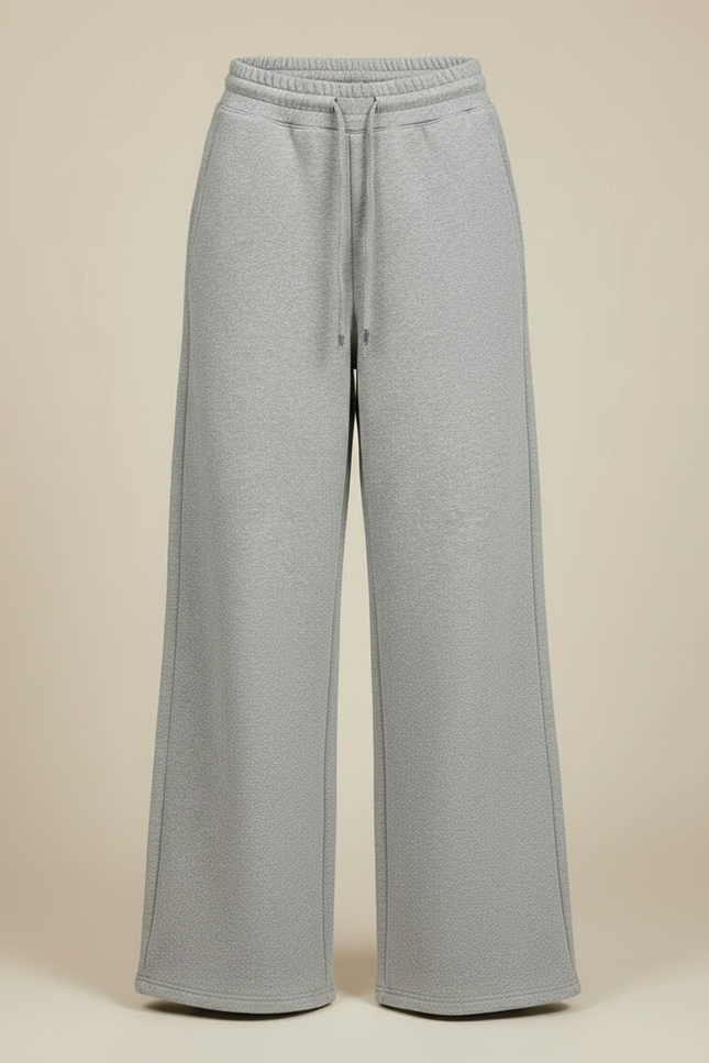 Pantalon Parachute Gris Ample Molletonné Décontracté Confortable - vue 3