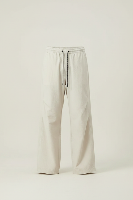 Pantalon Parachute Beige Ample Décontracté Homme - Polyester - vue 3
