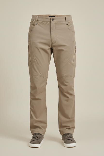 Pantalon Parachute Beige Cargo Léger Nylon Homme - Polyester - vue 3