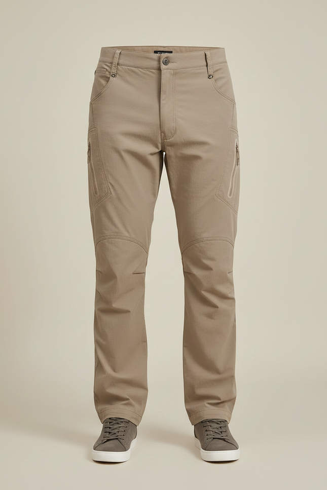 Pantalon Parachute Beige Cargo Léger Nylon Homme - Polyester - vue 3