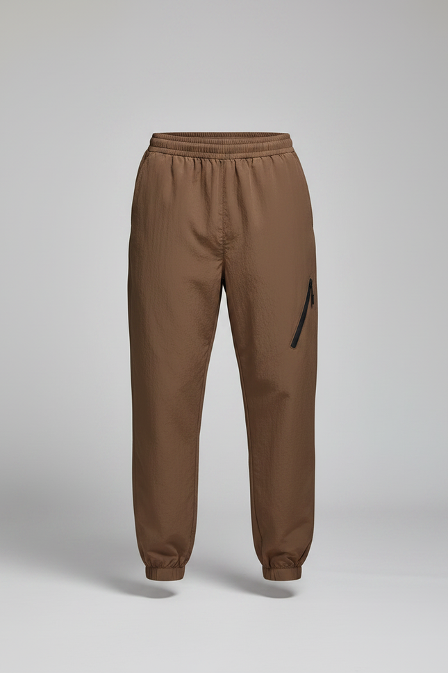 Pantalon Parachute Marron Ample Sport Décontracté Homme - Polyester - vue 3