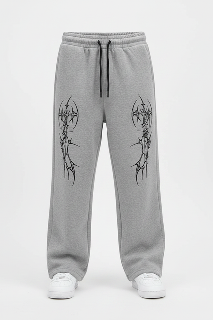 Pantalon Parachute Gris Ample Streetwear Garçon Imprimé - Molleton - vue 3