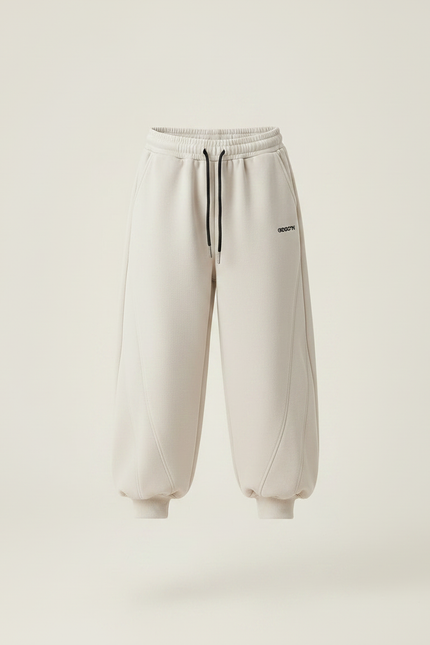 Pantalon Parachute Beige Ample Enfant Confortable - Molleton - vue 3