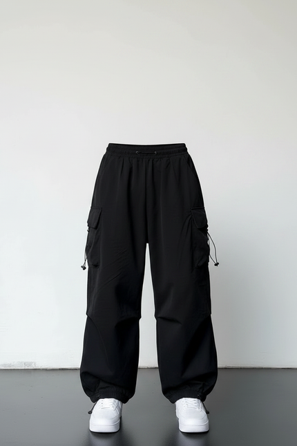 Pantalon Cargo Parachute Homme - Noir Polyester - vue 3
