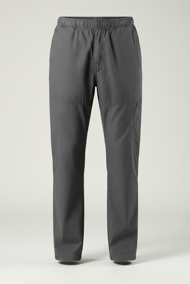 Pantalon Parachute Gris Décontracté Ample Coton Homme - vue 3