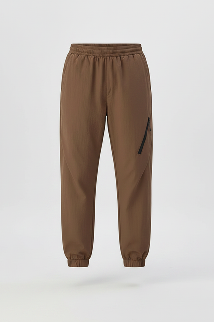 Pantalon Parachute Marron Ample Décontracté Homme - Polyester - vue 3