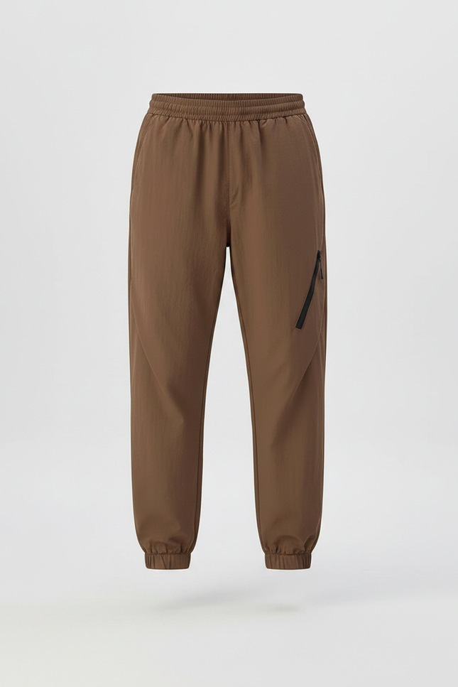 Pantalon Parachute Marron Ample Décontracté Homme - Polyester - vue 3