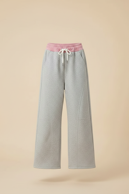 Pantalon Parachute Gris Ample Cordon Décontracté Fille - Molleton - vue 3