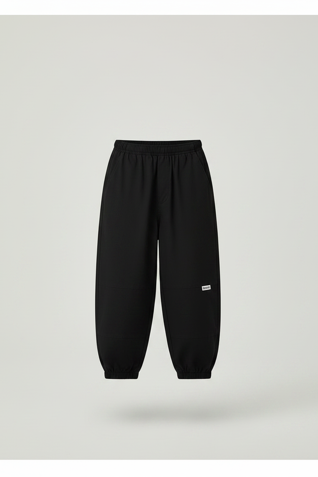 Pantalon Parachute Noir Kaki Ample Cargo Garçon - Toile - vue 3