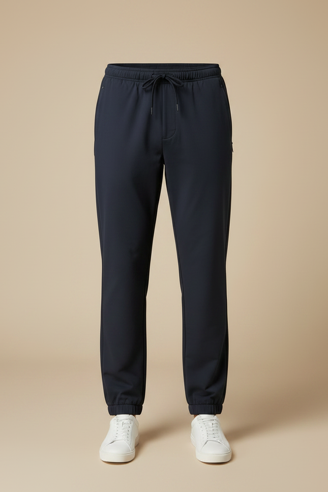 Pantalon Parachute Bleu Marine Ample Cordon Décontracté - Polyester - vue 3