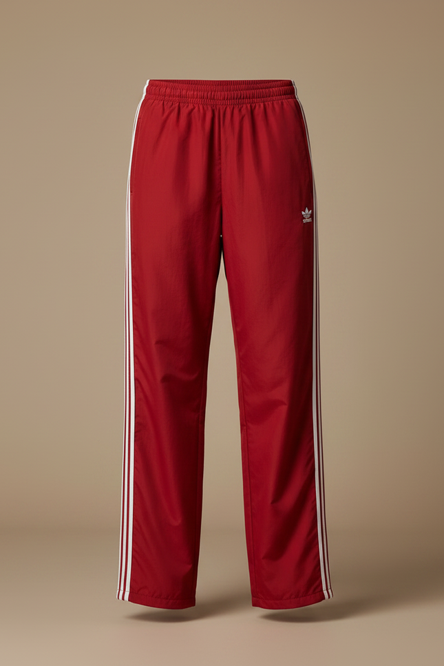 Pantalon Parachute Rouge Ample Rayures Sport - Polyester - vue 3