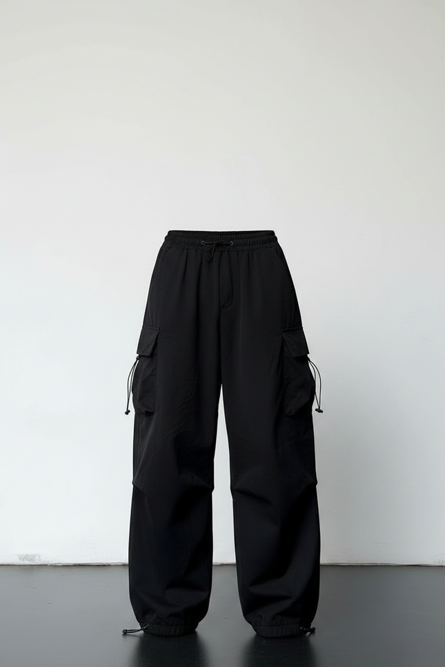 Pantalon Parachute Homme - Noir Polyester - vue 3