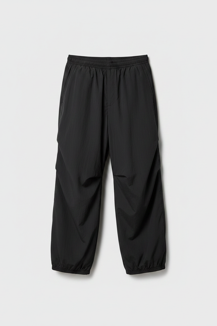 Pantalon Parachute Noir Ample Nylon Respirant Homme - Polyester - vue 3