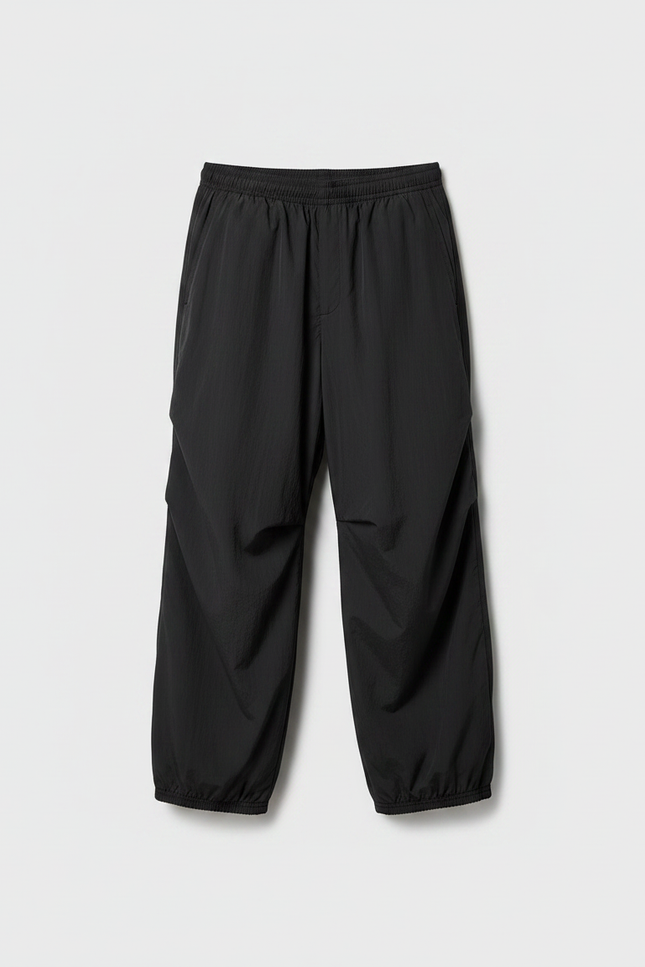 Pantalon Parachute Noir Ample Nylon Respirant Homme - Polyester - vue 3
