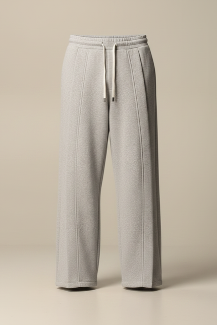 Pantalon Parachute Gris Ample Homme Décontracté Molleton - vue 3