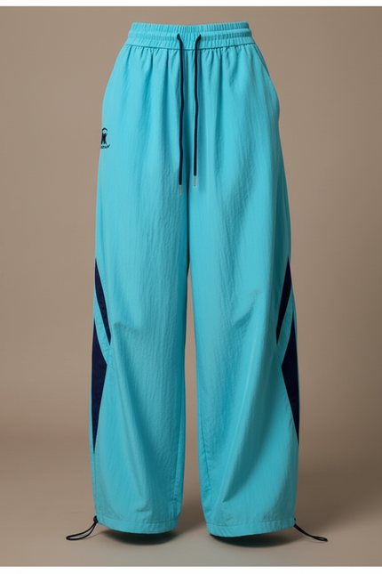 Pantalon Parachute Bleu Ample Sport Femme Fluide - Polyester - vue 3