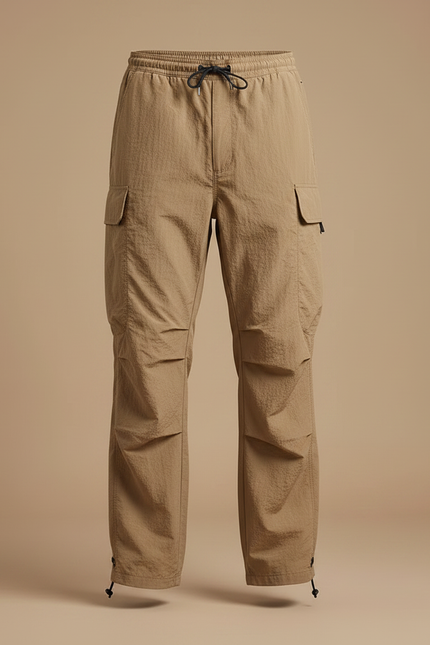 Pantalon Parachute Kaki Cargo Décontracté Homme Léger - Polyester - vue 3