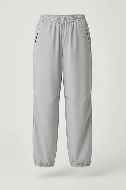 Pantalon Parachute Gris Ample Léger Décontracté Fille - Polyester - vue 3