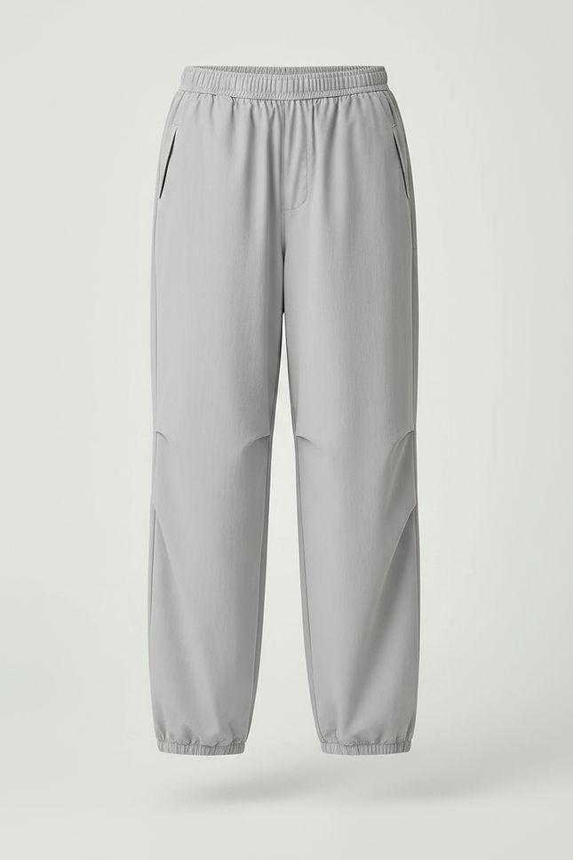 Pantalon Parachute Gris Ample Léger Décontracté Fille - Polyester - vue 3