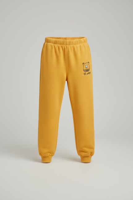 Pantalon Parachute Jaune Molleton Ours Enfant Décontracté - vue 3