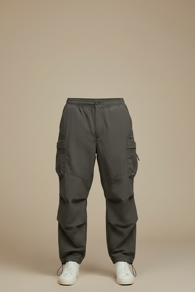 Pantalon Baggy Parachute - Kaki Polyester - vue 3