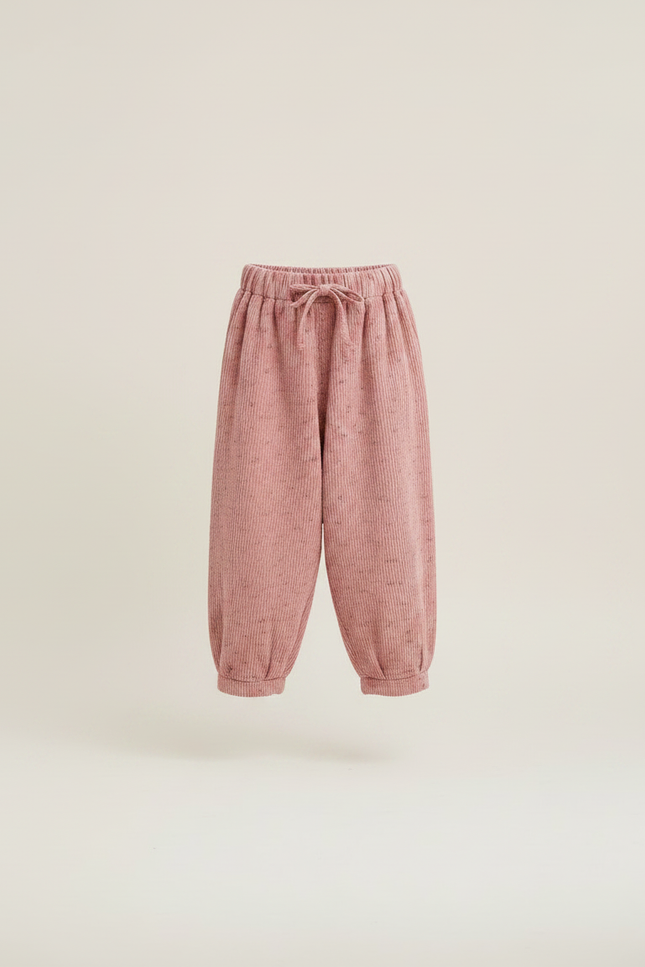 Pantalon Parachute Enfant Côtelé Léopard Fleuri Polka Dot - Imprimé Coton - vue 3